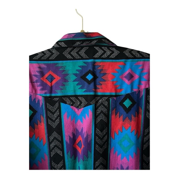 VTG. 80’s Roper Southwestern Button Up Womens Western Shirt.sz. VTG. 9/10 - Picture 5 of 8